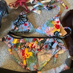 Blue multi bathing suit